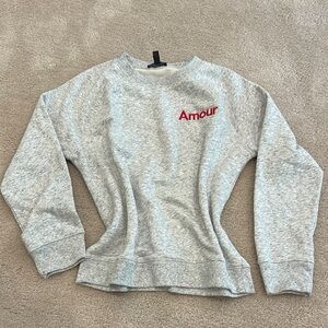 J. Crew Heather Gray Amour Sweatshirt